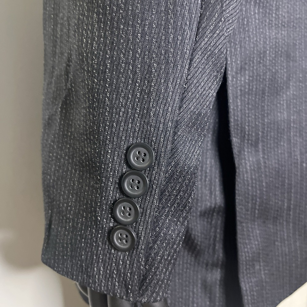 Gianfranco Ruffini Italy Mens Pinstripe Suit Jacket Blazer Size 46L Vintage - Picture 3 of 3